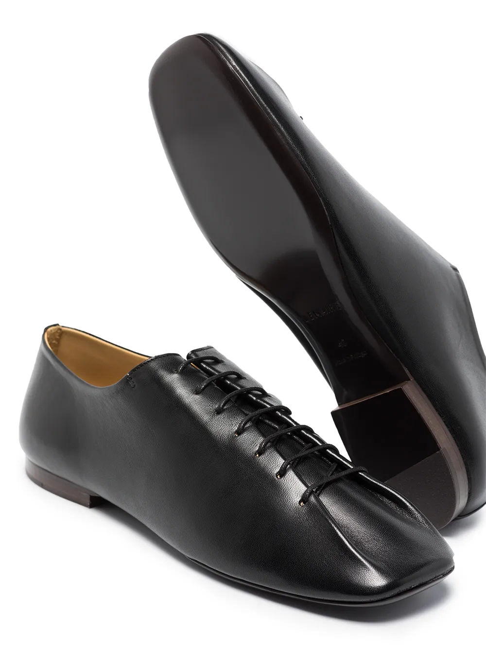 Shop Kenneth Ize Square-toe Lace-up Shoes In Black