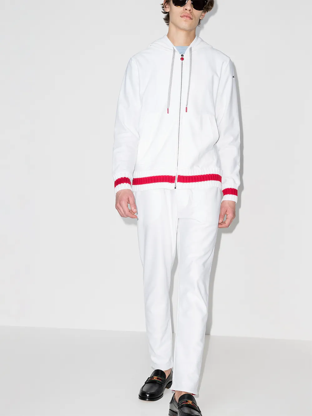 фото Kiton спортивный костюм в рубчик с кулиской