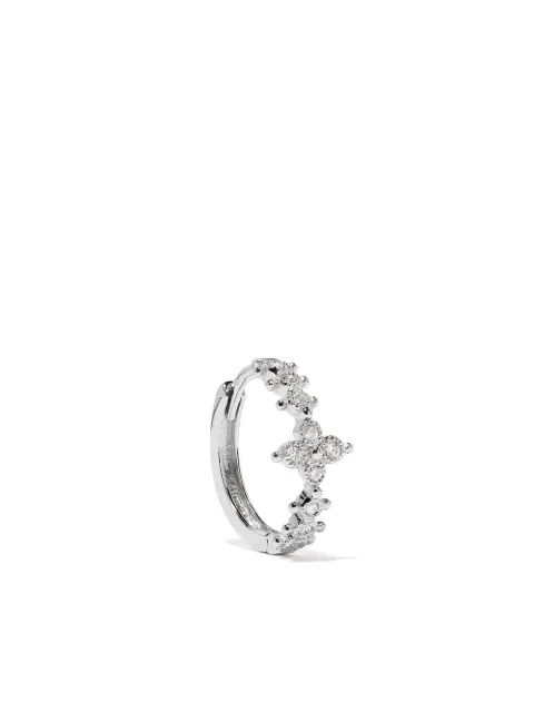 DE JAEGHER 18kt white gold Darling Flower single mini hoop