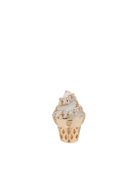 Alison Lou 14kt yellow gold ice cream diamond single earring