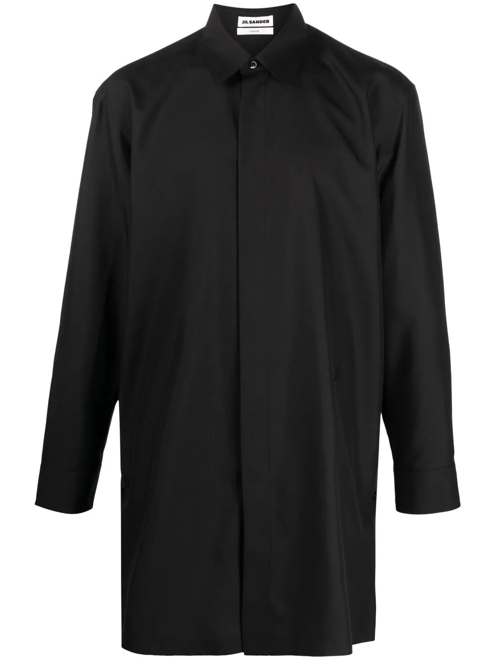 

Jil Sander camisa de seda larga - Negro