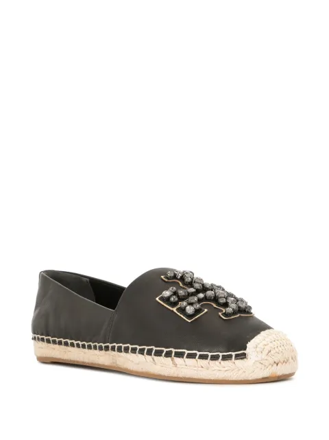 tory burch ines embellished leather espadrilles