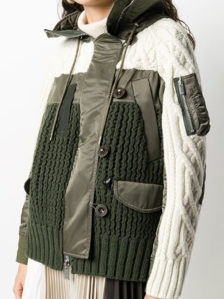 hooded technical knit jacket展示图