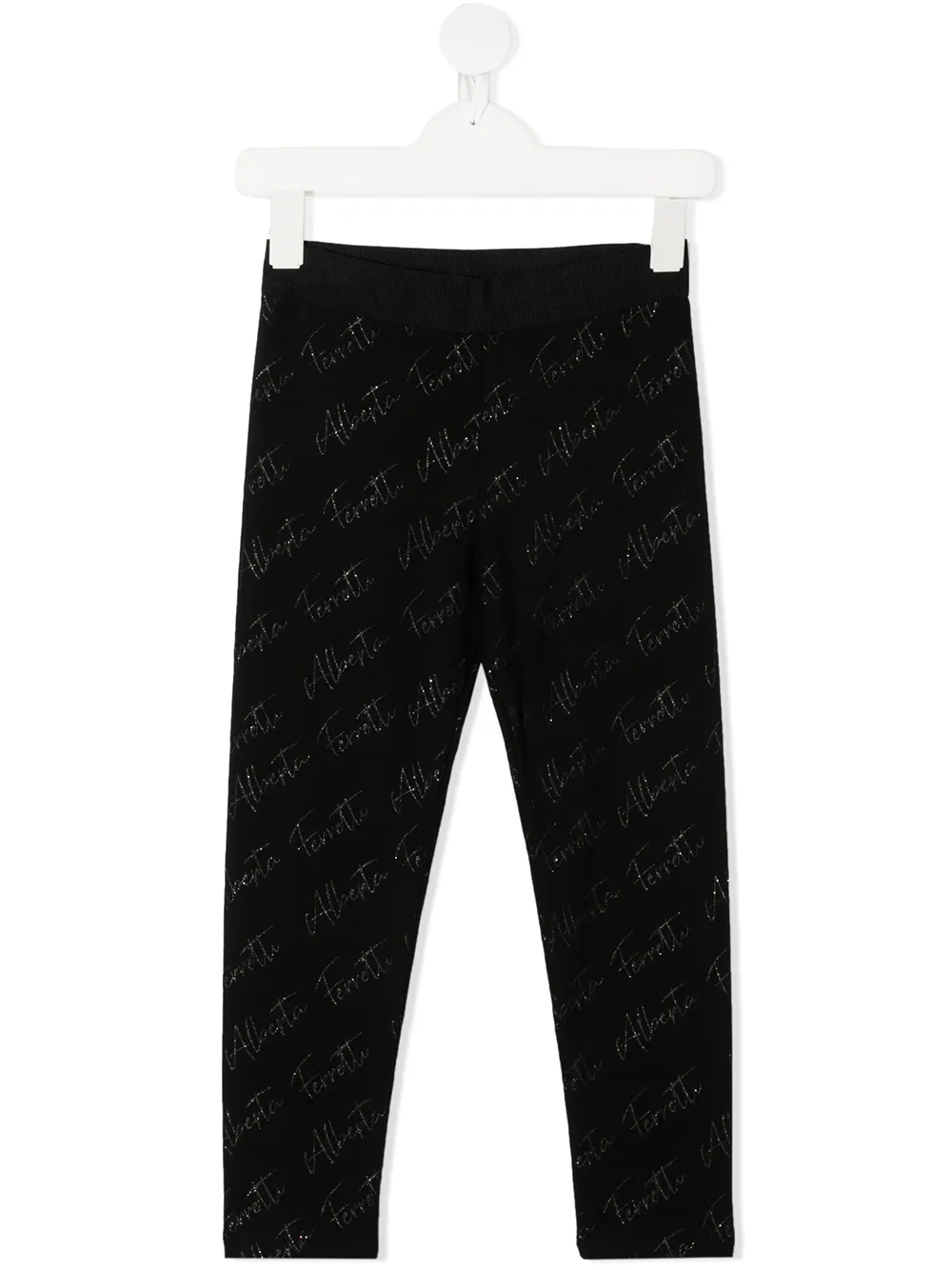 Alberta Ferretti Kids легинсы с логотипом и блестками