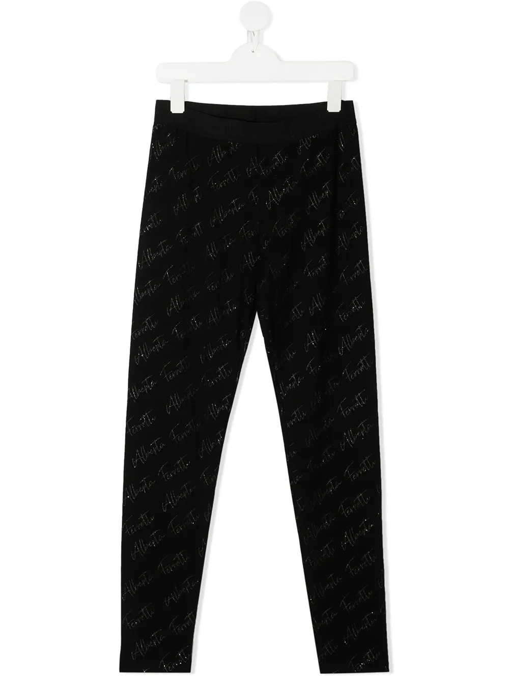 Alberta Ferretti Kids легинсы с логотипом и блестками
