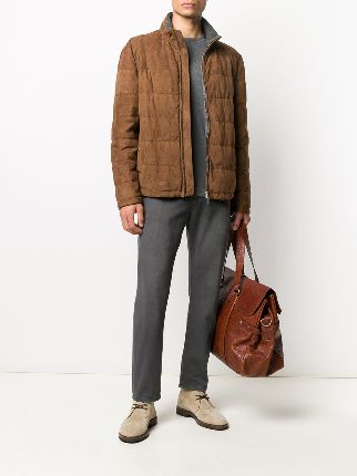 suede down-padded jacket展示图