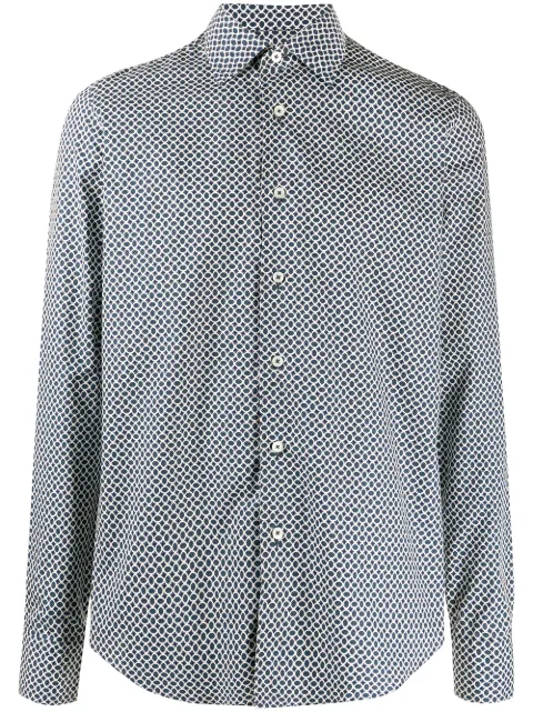 Dell'oglio geometric button-down shirt