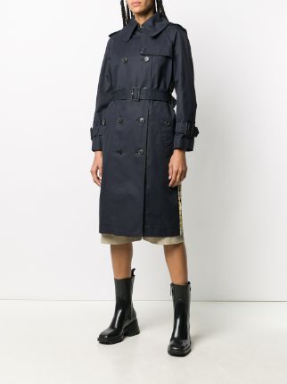 Ink Gabardine Cotton Colour Block Trench Coat | LM-062BS/CB展示图