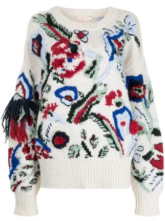 Tory Burch hand-knit intarsia 