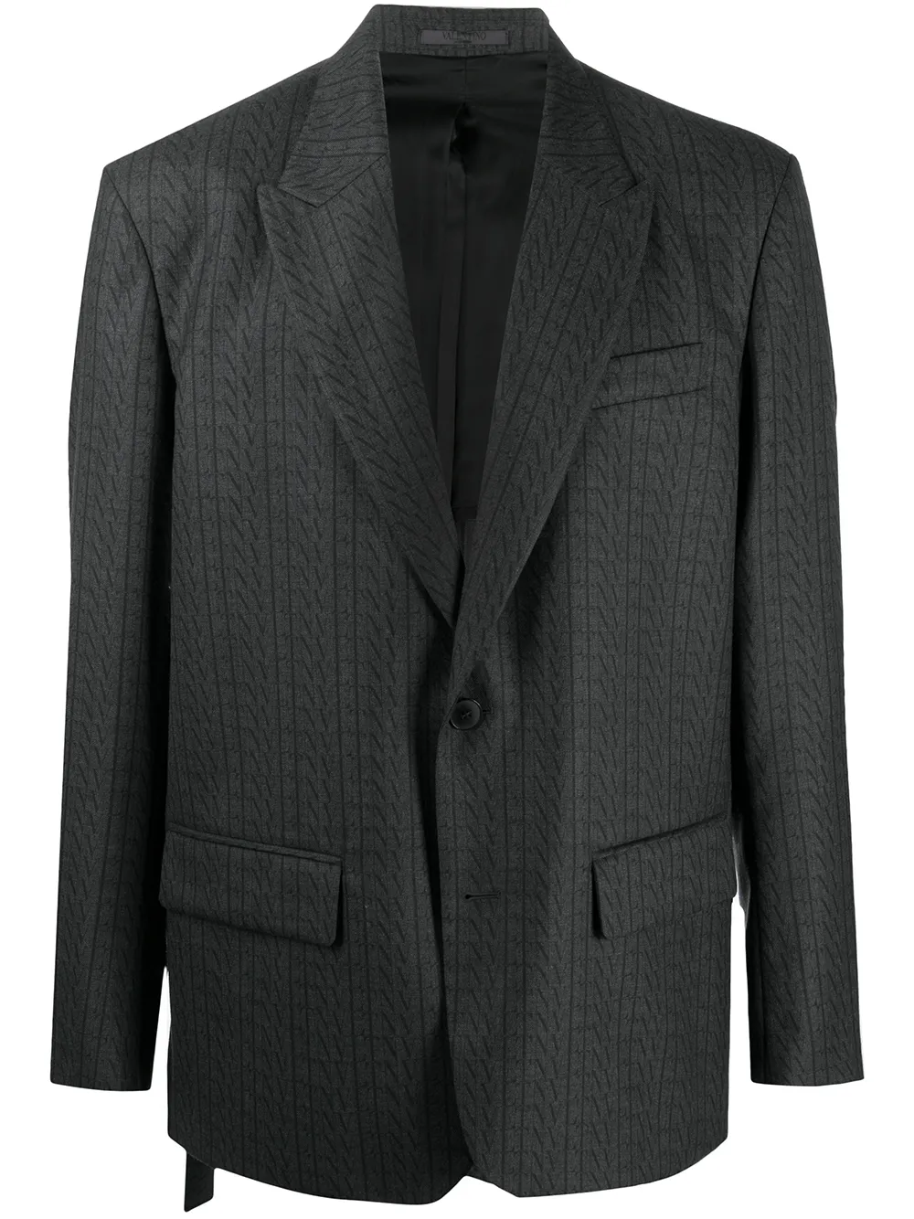 Valentino Garavani Blazer met enkele rij knopen Grijs