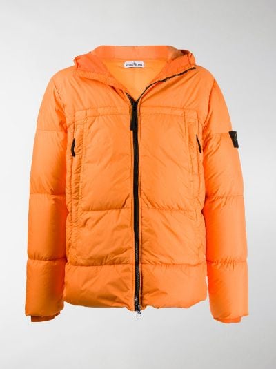 stone island crinkle reps orange