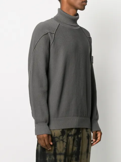 Stone Island Turtleneck Cotton Jumper - Farfetch
