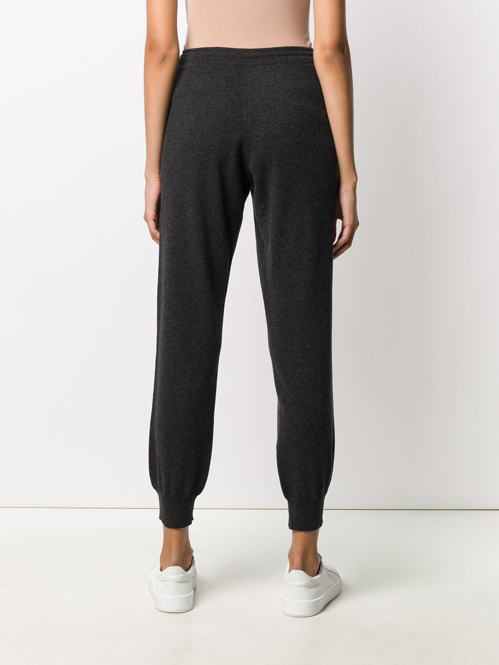 Shop Barrie Drawstring Cashmere Track Pants In Grey