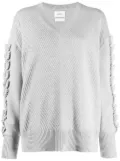 Barrie textured sleeve jumper - Green