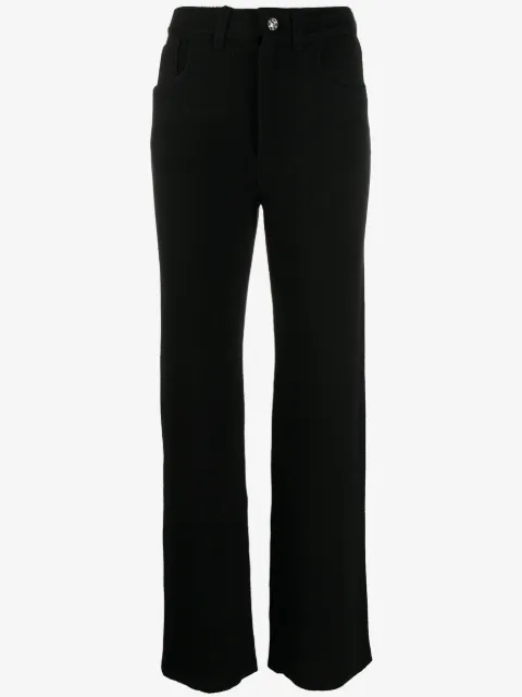Barrie wide-leg knitted trousers