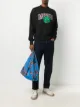 Image 2 of MSGM logo-print varsity-style sweatshirt