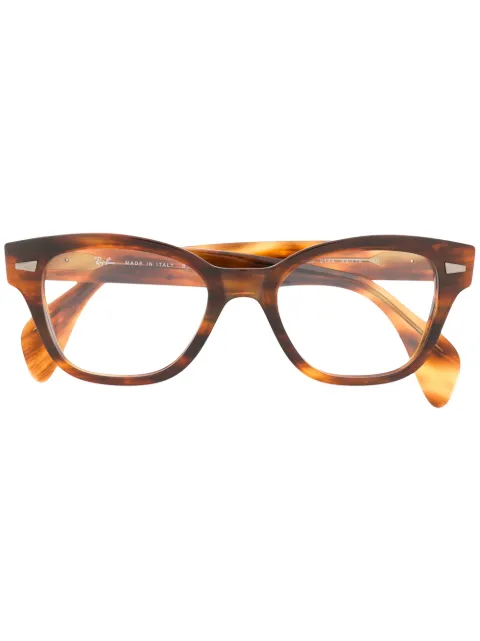 Ray-Ban square frame tortoise-shell glasses