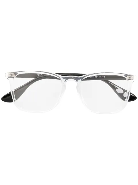 Ray-Ban transparent rectangle frame glasses