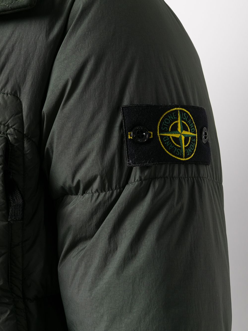 фото Stone island пуховик с капюшоном