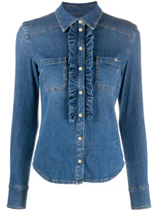 Elisabetta Franchi ruffle-trim Denim 
