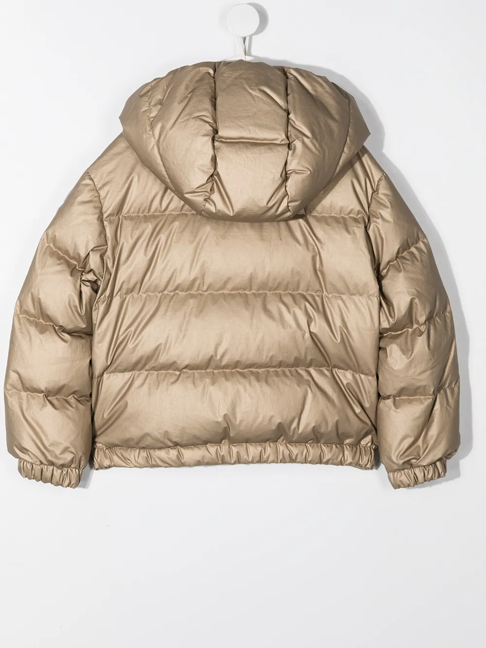 Shop Moncler Gold Padded Jacket In Neutrals