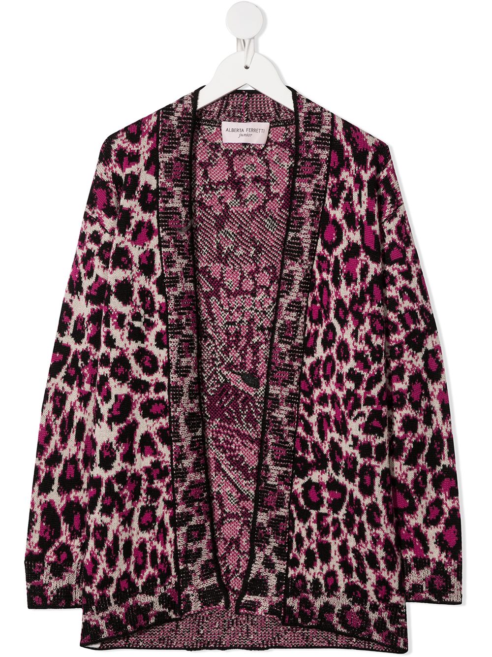 фото Alberta ferretti kids leopard print cardigan