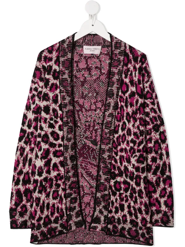 kids leopard cardigan