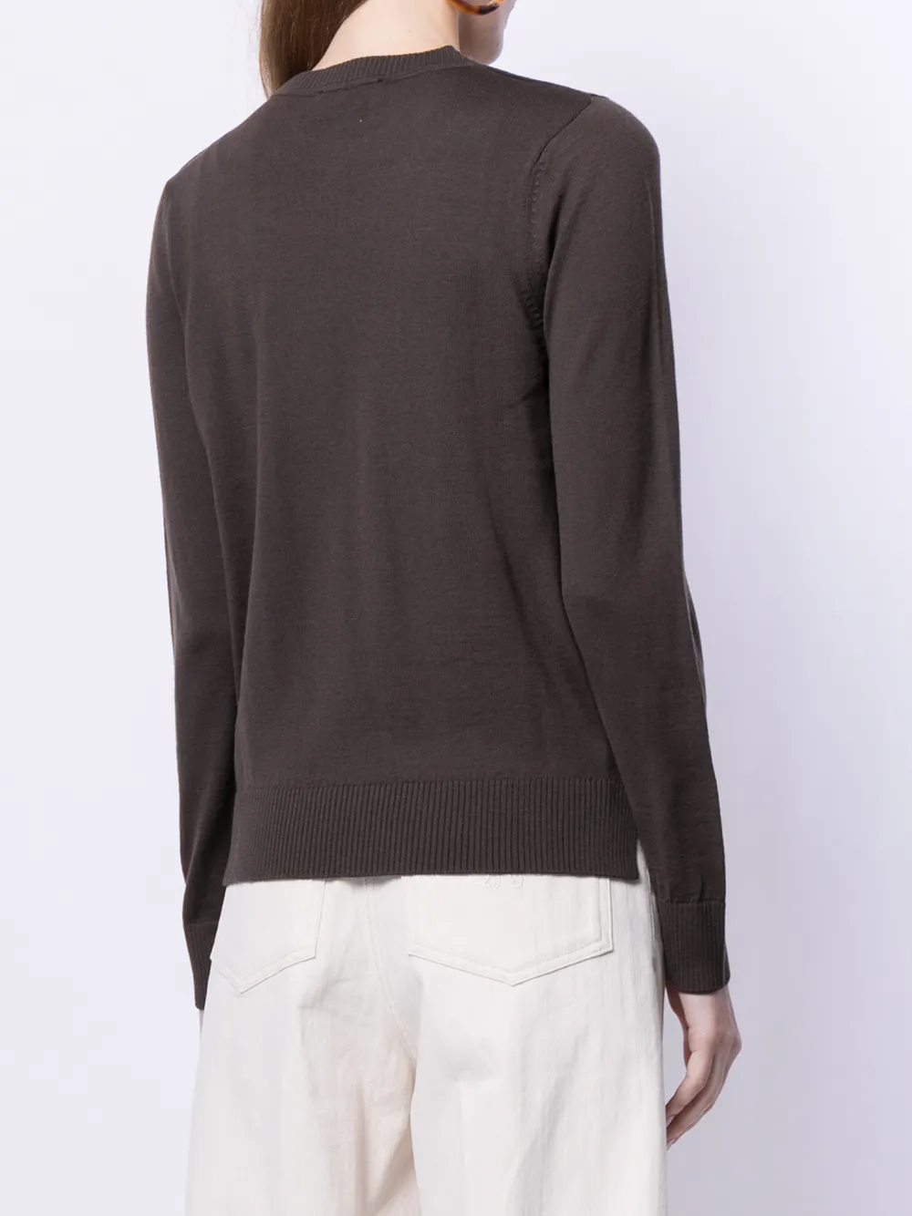 фото Maison kitsuné пуловер с нашивкой-логотипом