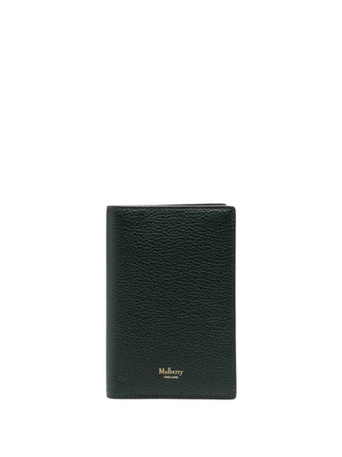 Mulberry logo-embossed passport case