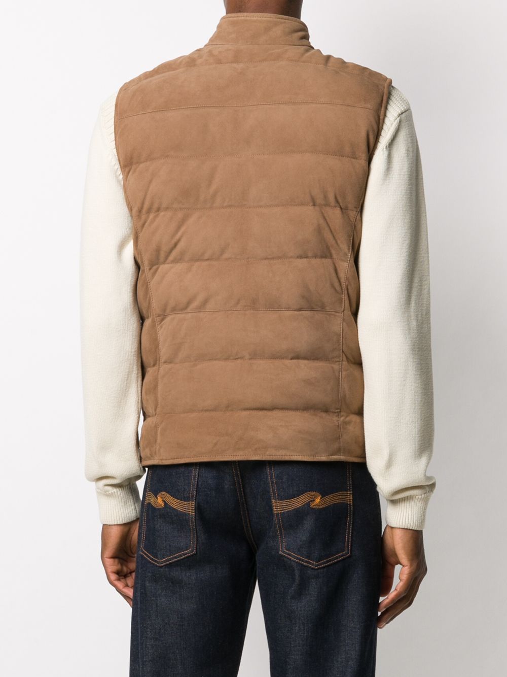 фото Eleventy quilted suede gilet