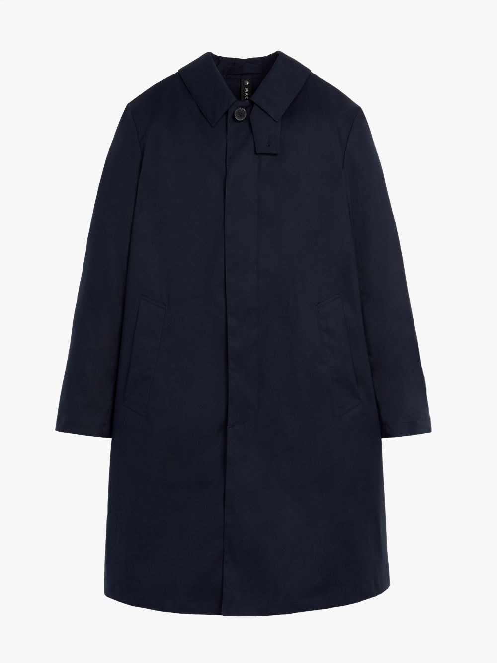 navy cotton mac