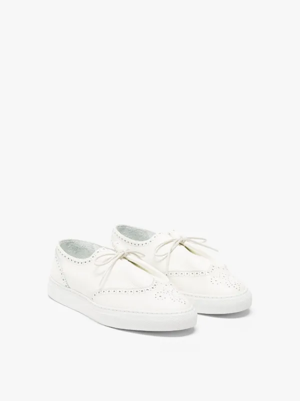 JACQUES SOLOVIÈRE White Leather Golf Sneakers