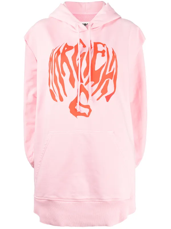pink sleeveless hoodie