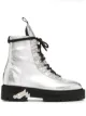 Image 1 of Off-White metallic-finish 45mm ankle boots
