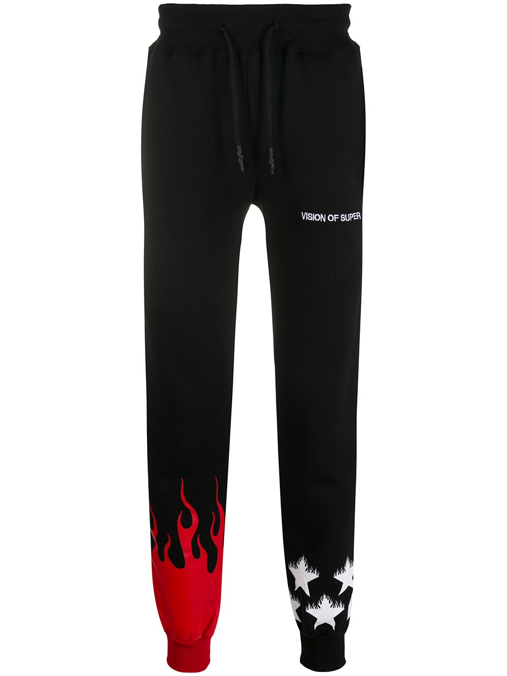 фото Vision of super flames and stars print track pants