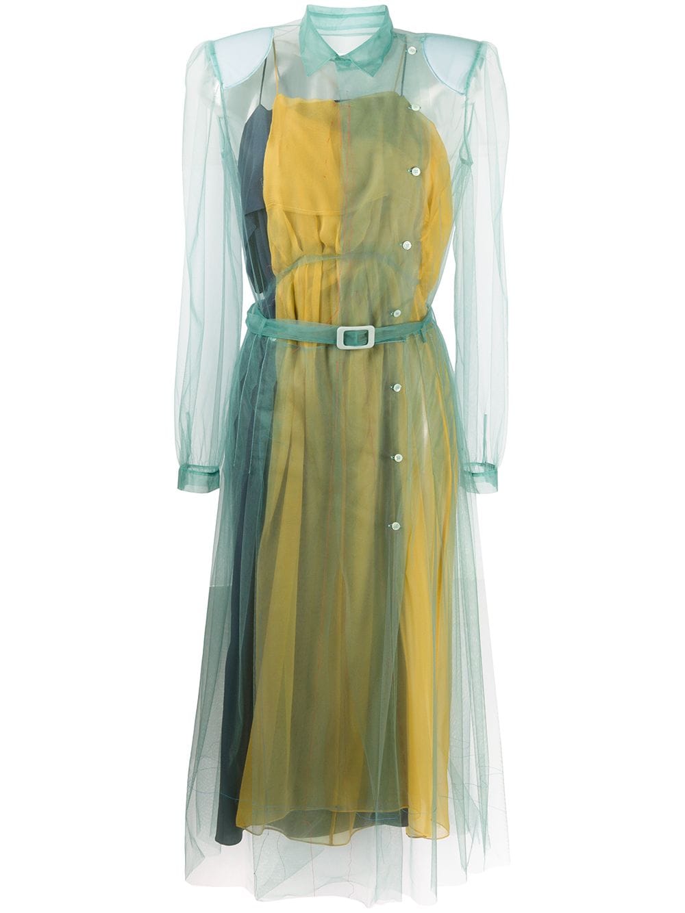 Image 1 of Maison Margiela sheer layered midi dress