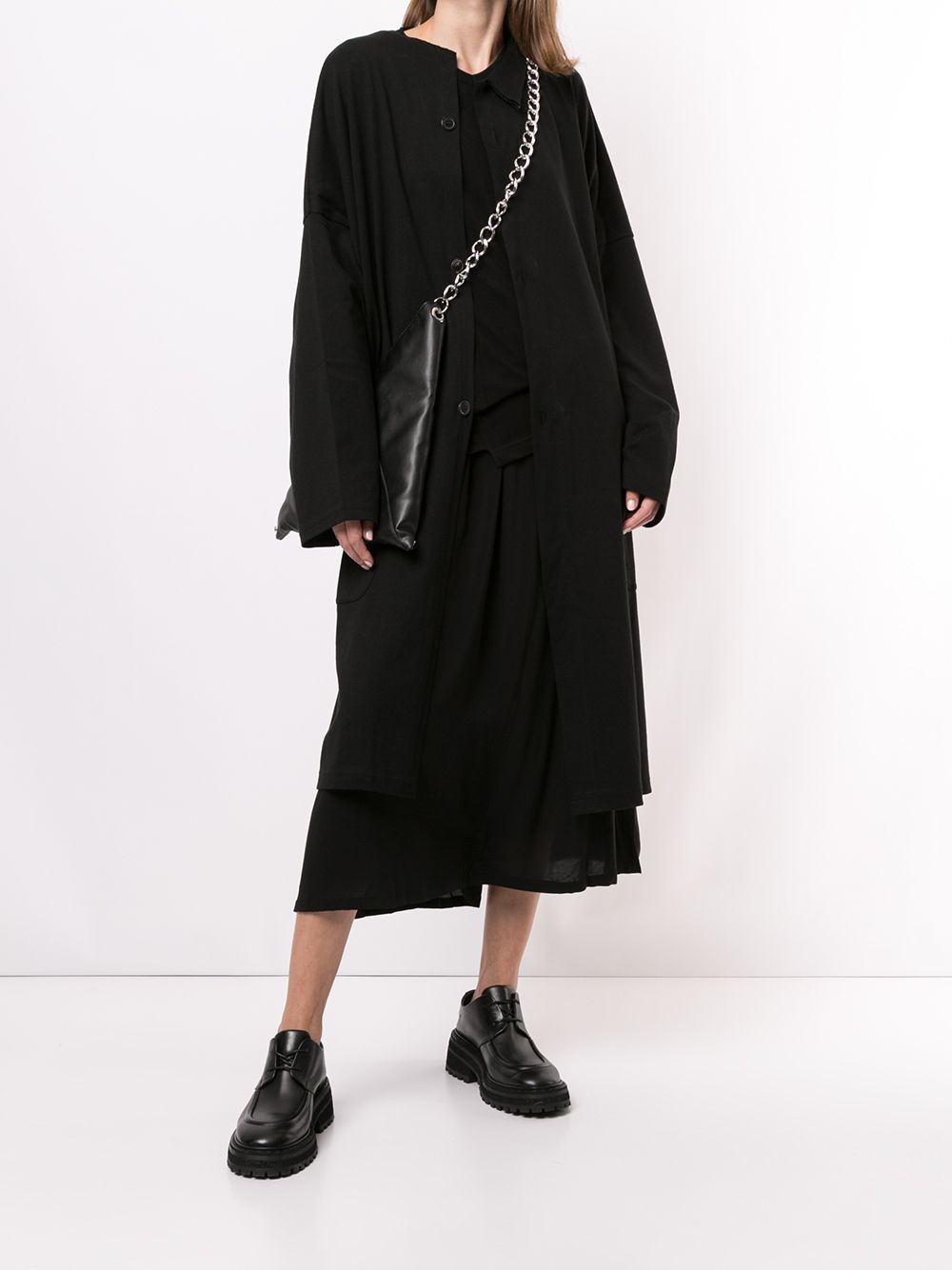 Yohji Yamamoto Asymmetrisch jack - Zwart
