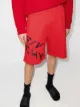 Image 2 of Givenchy Refracted-logo cotton track shorts