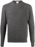 Ballantyne diamond lattice knit jumper - Grey