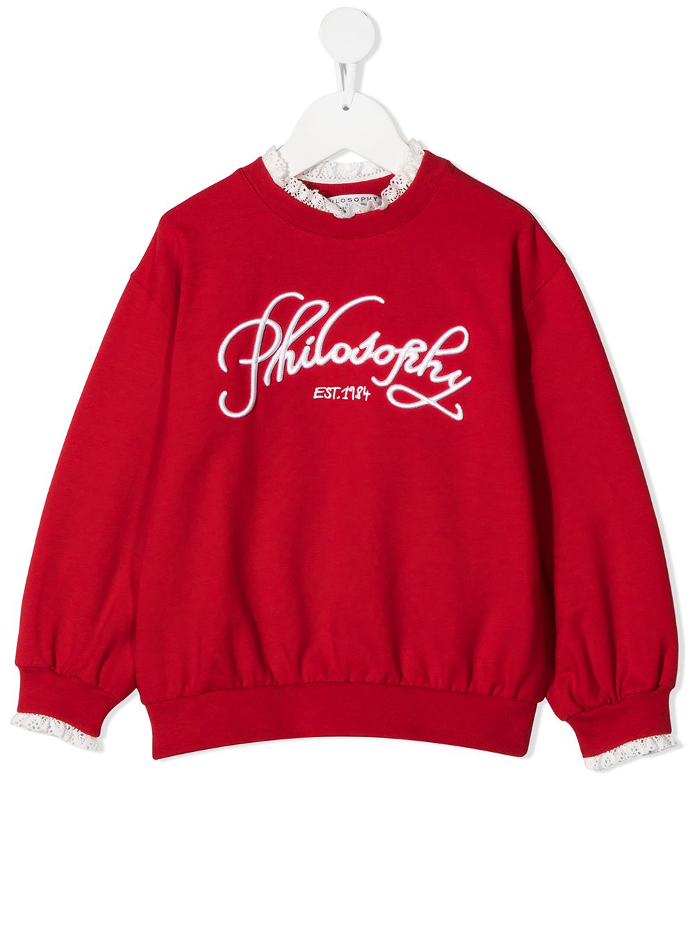 

Philosophy Di Lorenzo Serafini Kids sudadera con logo bordado - Rojo