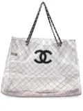CHANEL Pre-Owned 2007-2008 CC Jumbo double chain tote bag - Black