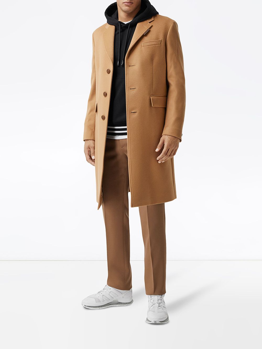 Burberry brown single-breasted tailored coat for men | 8034190 at  Farfetch.com