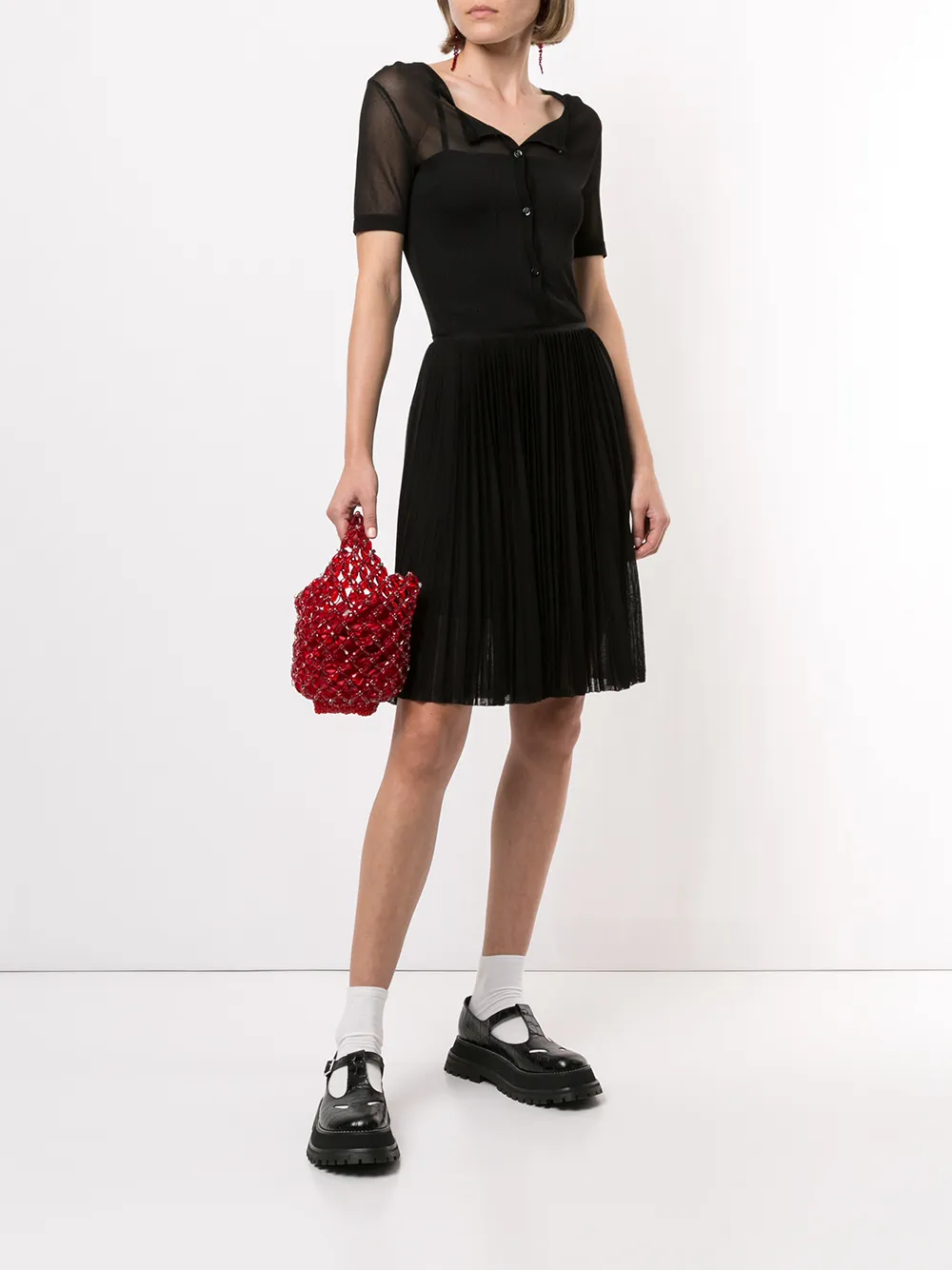 Image 2 of Christian Dior pre-owned gathered sheer dress