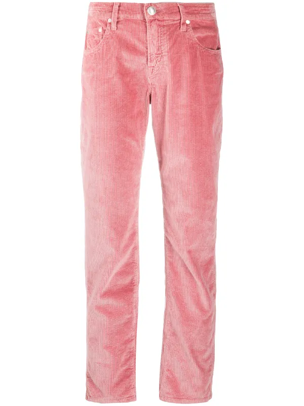 corduroy straight leg trousers