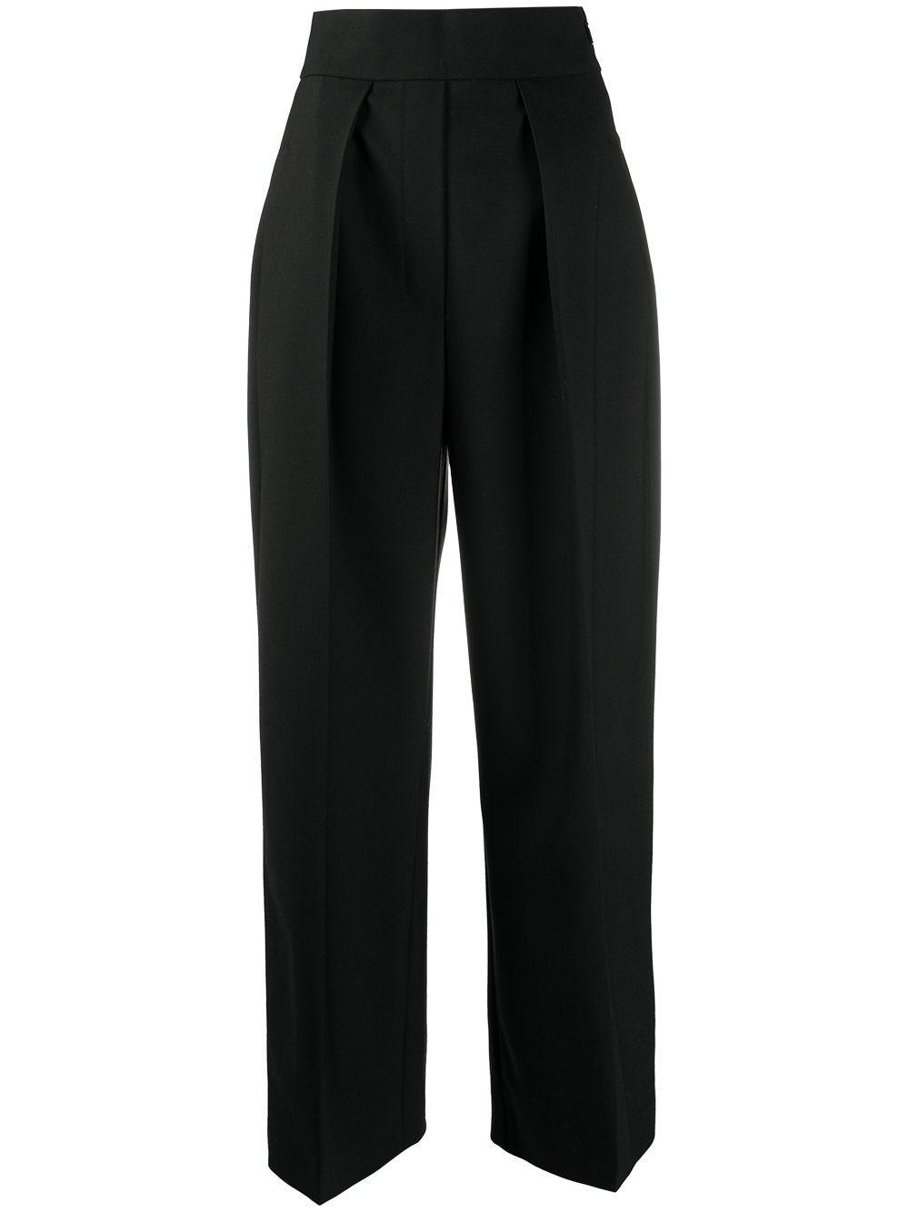 Shop Neil Barrett Pleated High-rise Trousers In Black