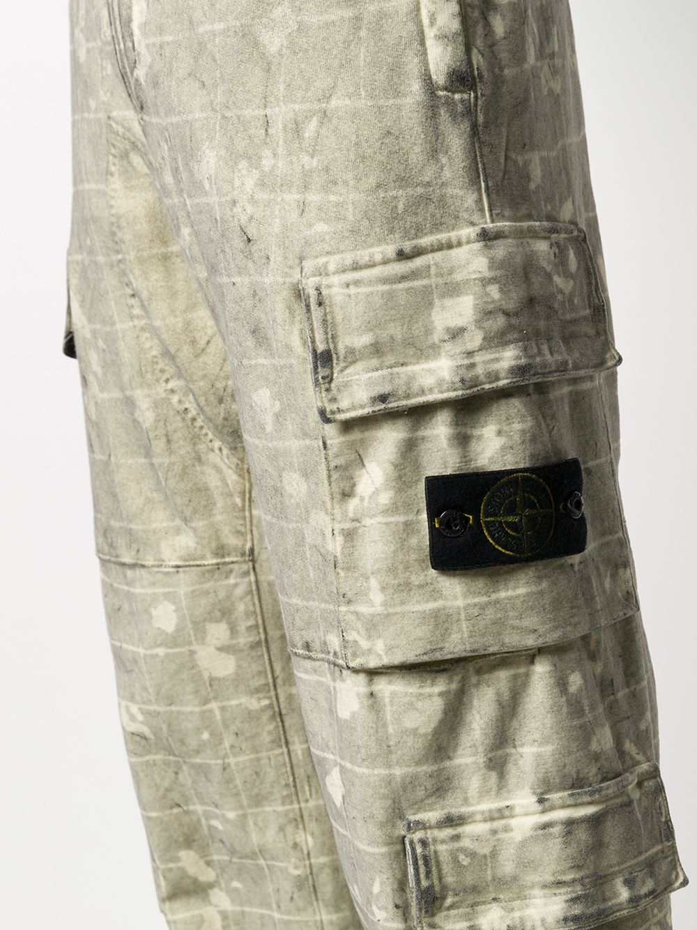 фото Stone island брюки карго с камуфляжным принтом