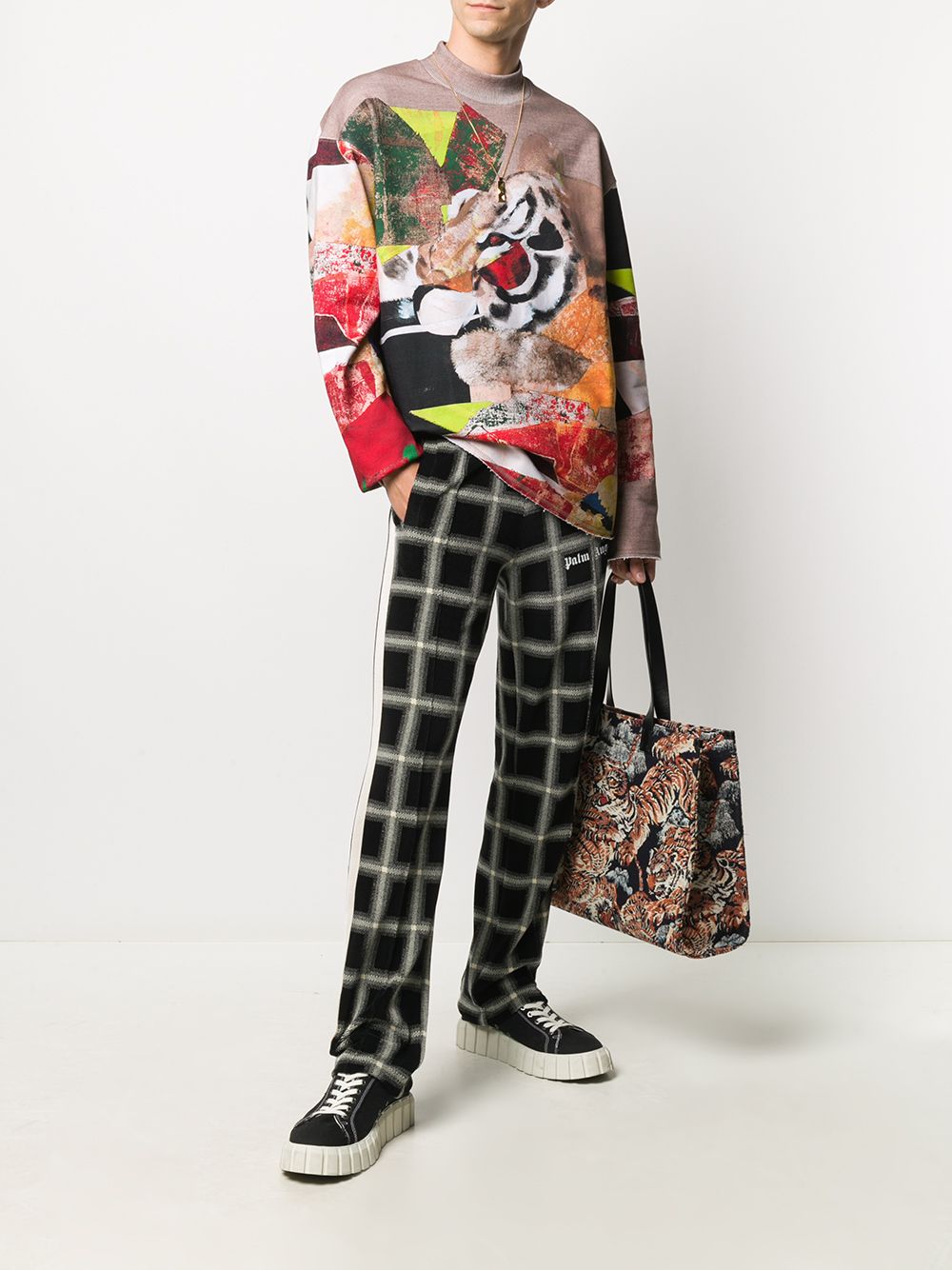 фото Kenzo patchwork-look long-sleeve jumper