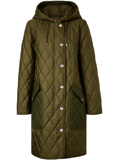 Burberry Diamond Quilted Thermoregulated Hooded Coat - Farfetch