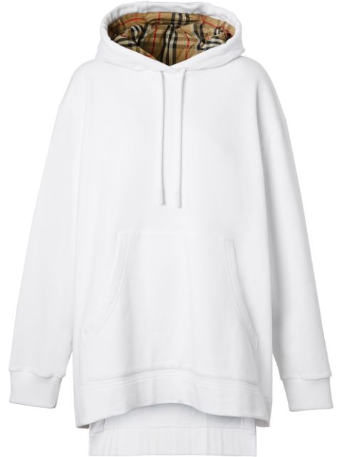 Cheap Burberry oversized high-low hem hoodie Women