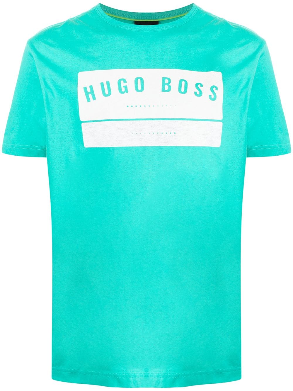 Hugo Boss High-density Logo-print Cotton T-shirt In Green